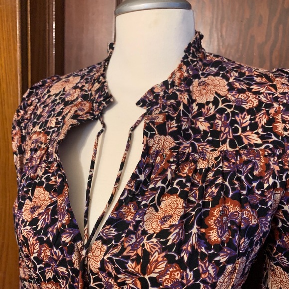 Ulla Johnson Liv Dress in navy multicolor print - Picture 5 of 8